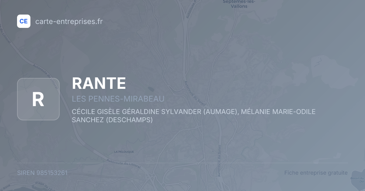 RANTE — 985153261 — fiche entreprise