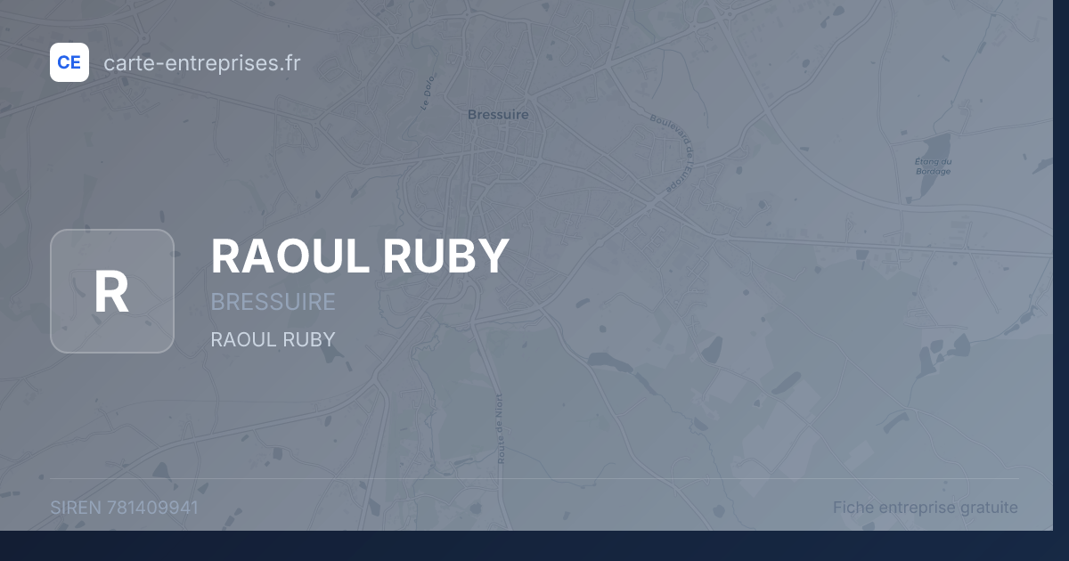 RAOUL RUBY — 781409941 — fiche entreprise