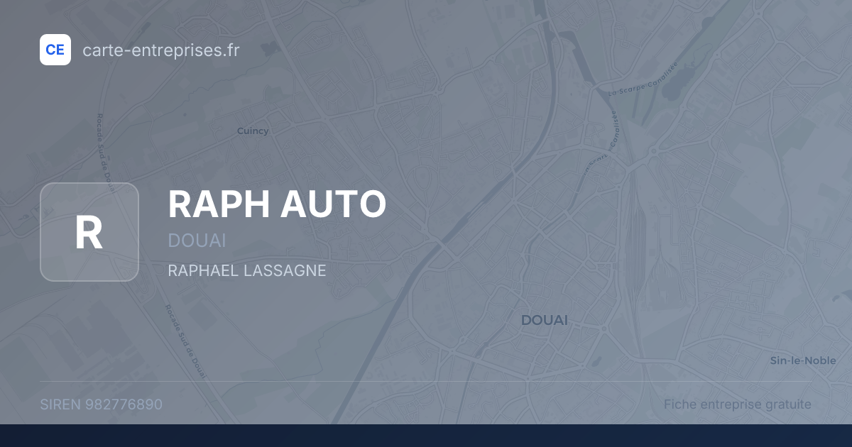 RAPH AUTO — 982776890 — fiche entreprise