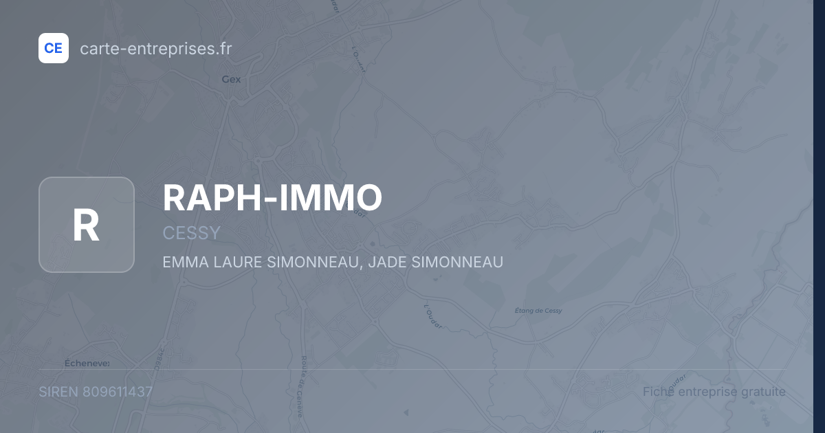RAPH-IMMO — 809611437 — fiche entreprise