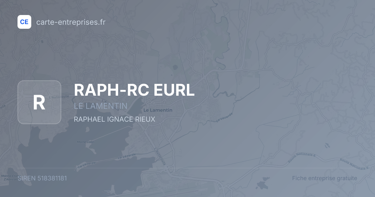 RAPH-RC EURL — 518381181 — fiche entreprise