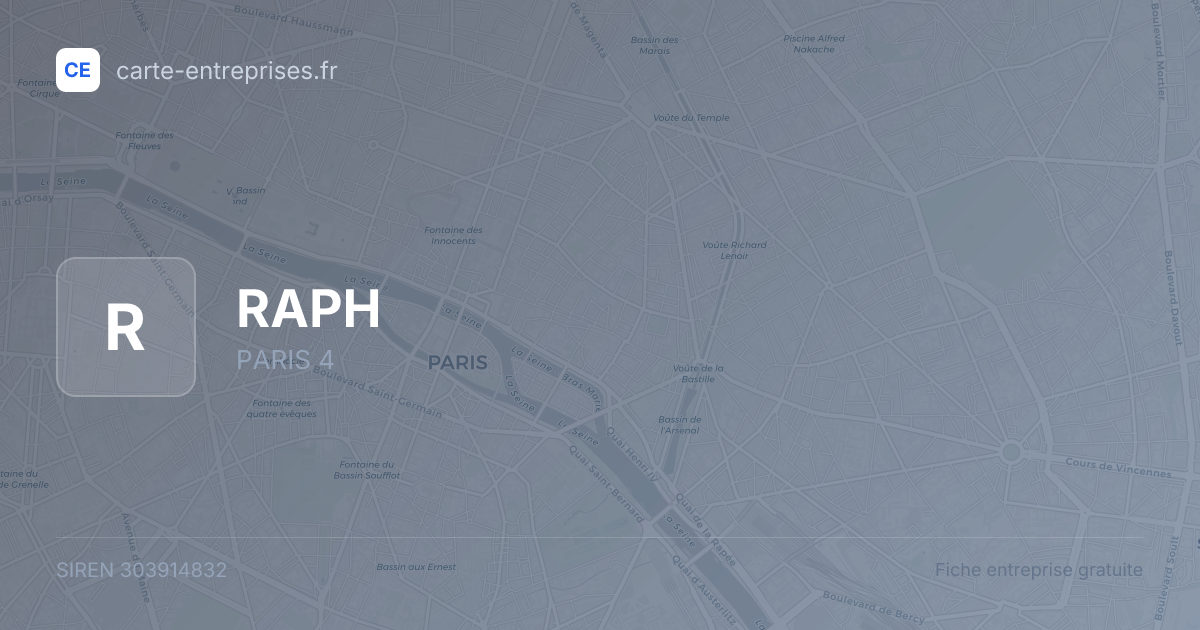 RAPH — 303914832 — fiche entreprise