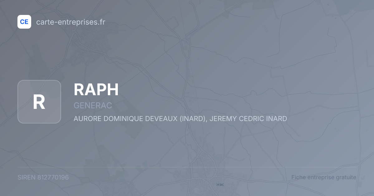 RAPH — 812770196 — fiche entreprise