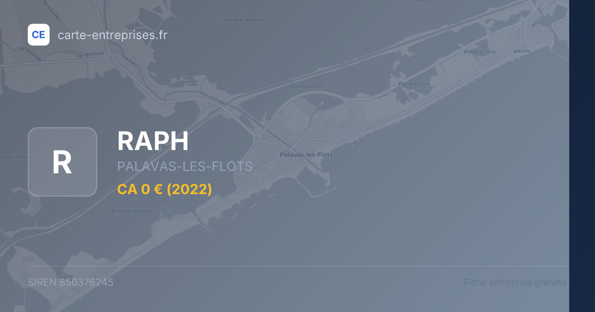 RAPH — 850376245 — fiche entreprise
