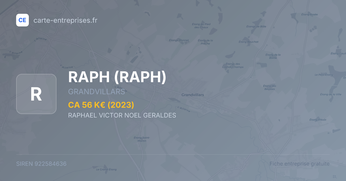 RAPH — 922584636 — fiche entreprise