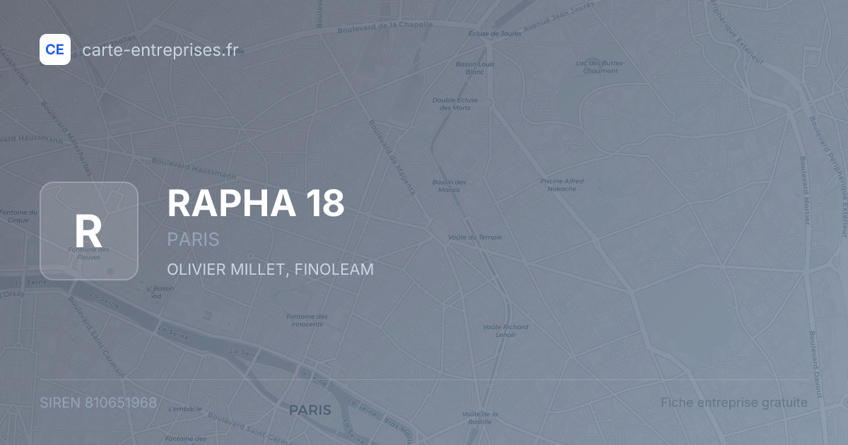 RAPHA 18 — 810651968 — fiche entreprise