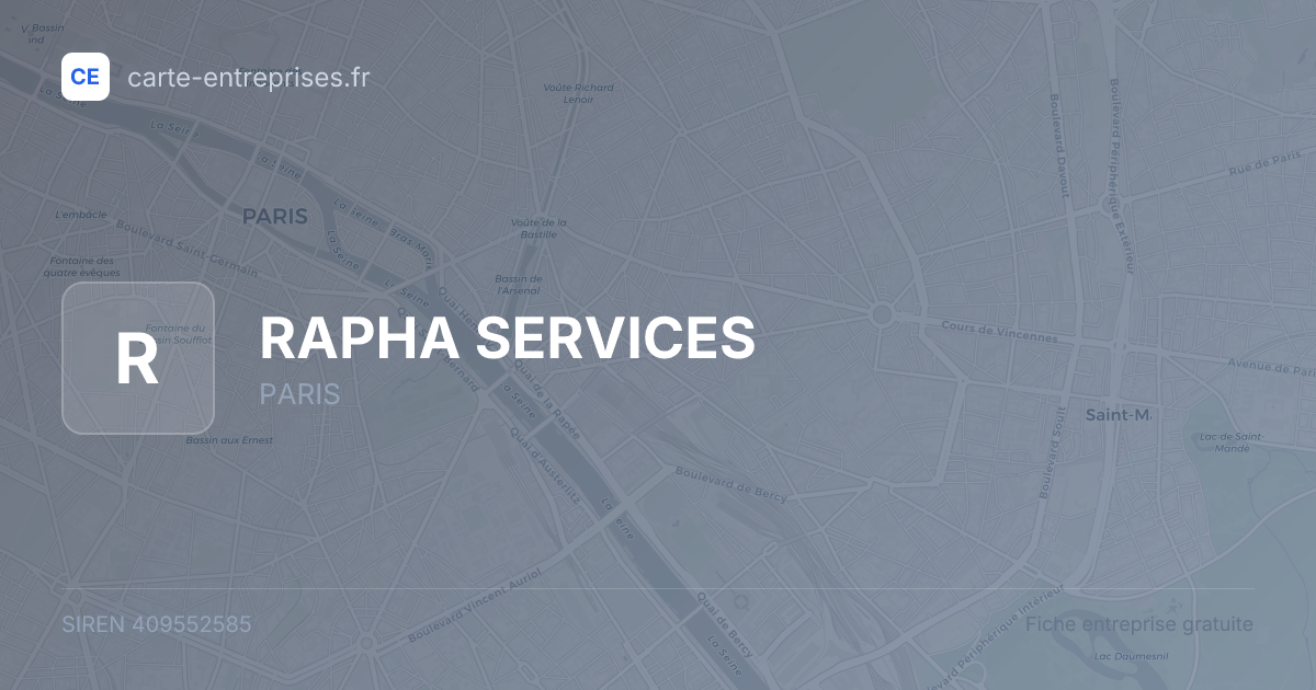 RAPHA SERVICES — 409552585 — fiche entreprise