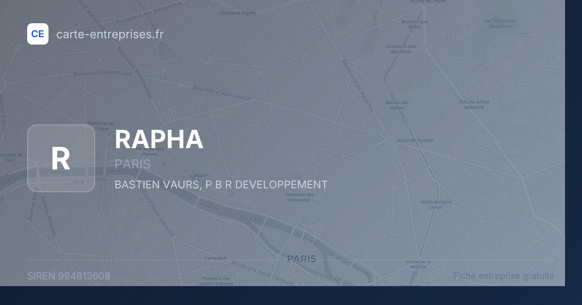 RAPHA — 994813608 — fiche entreprise