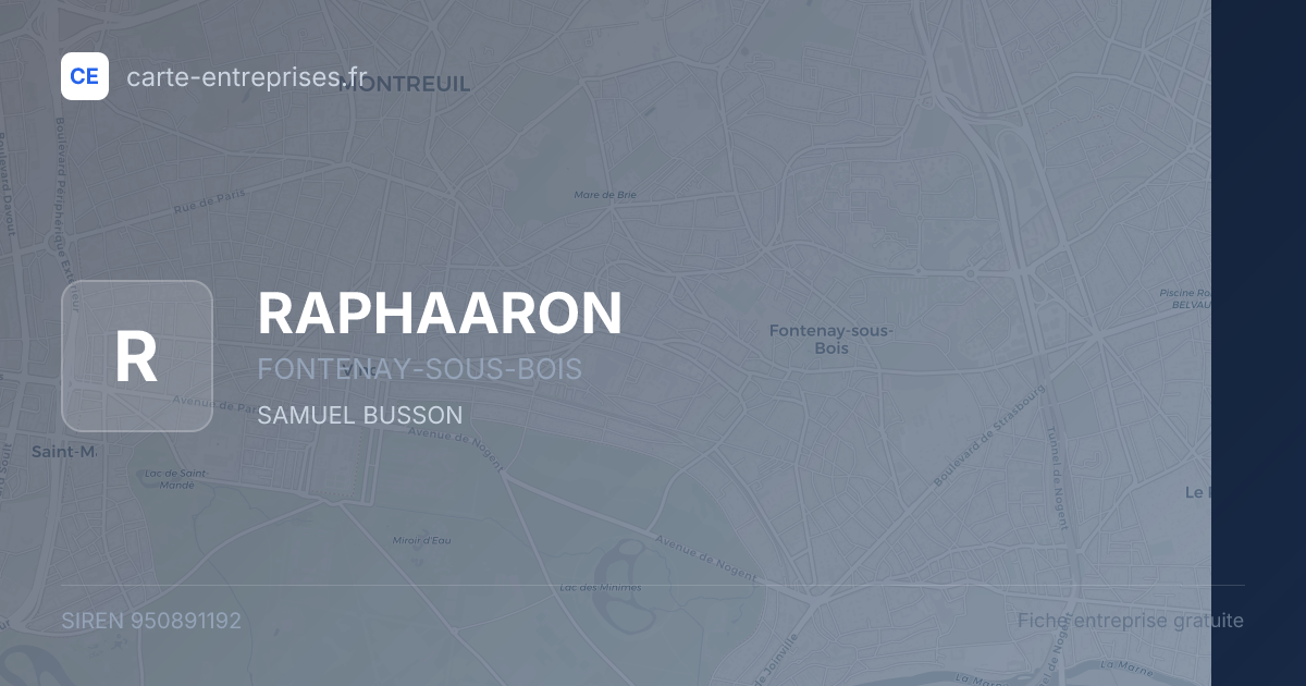 RAPHAARON — 950891192 — fiche entreprise
