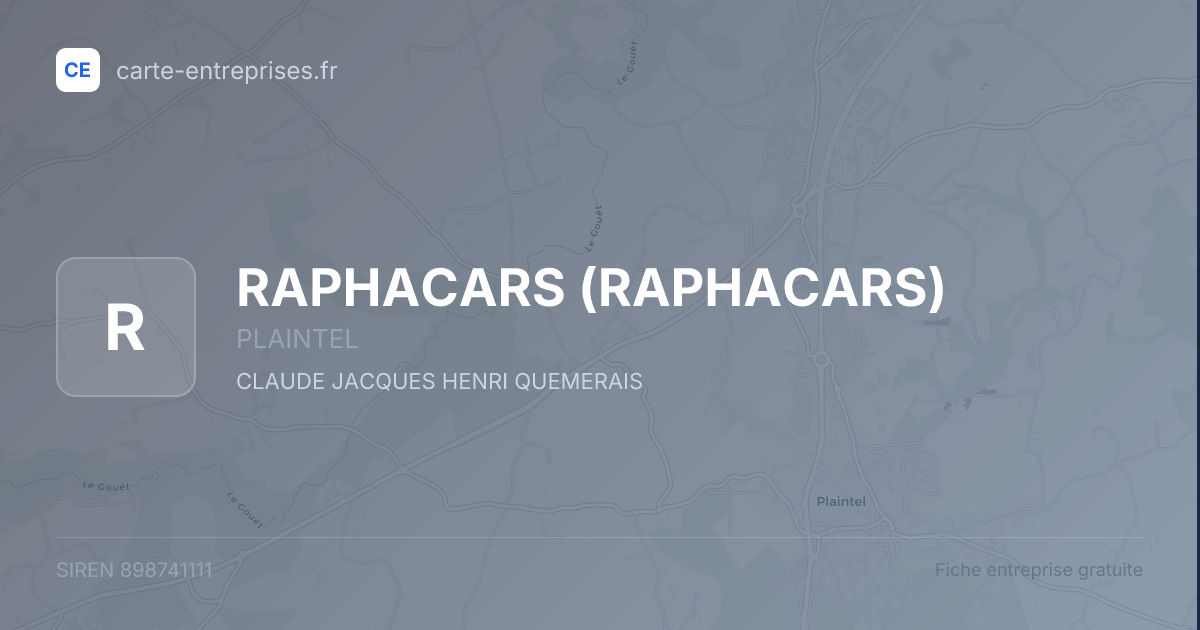 RAPHACARS — 898741111 — fiche entreprise