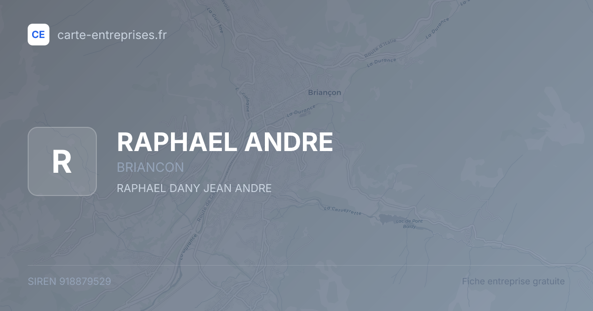 RAPHAEL ANDRE — 918879529 — fiche entreprise