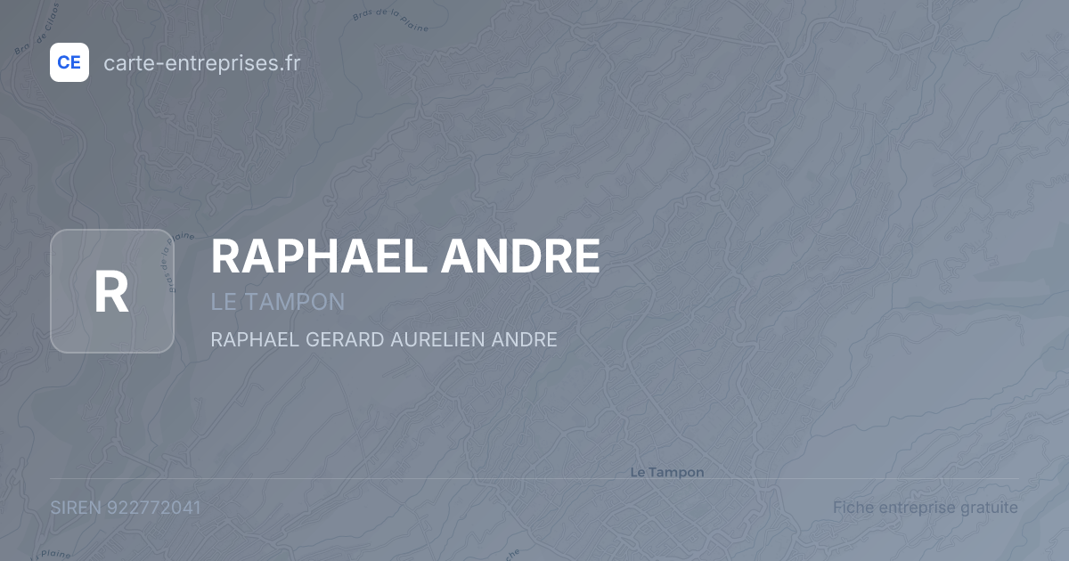 RAPHAEL ANDRE — 922772041 — fiche entreprise