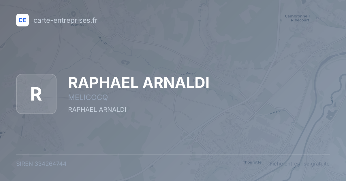 RAPHAEL ARNALDI — 334264744 — fiche entreprise