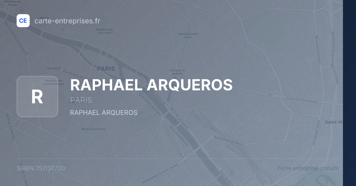 RAPHAEL ARQUEROS — 751137720 — fiche entreprise
