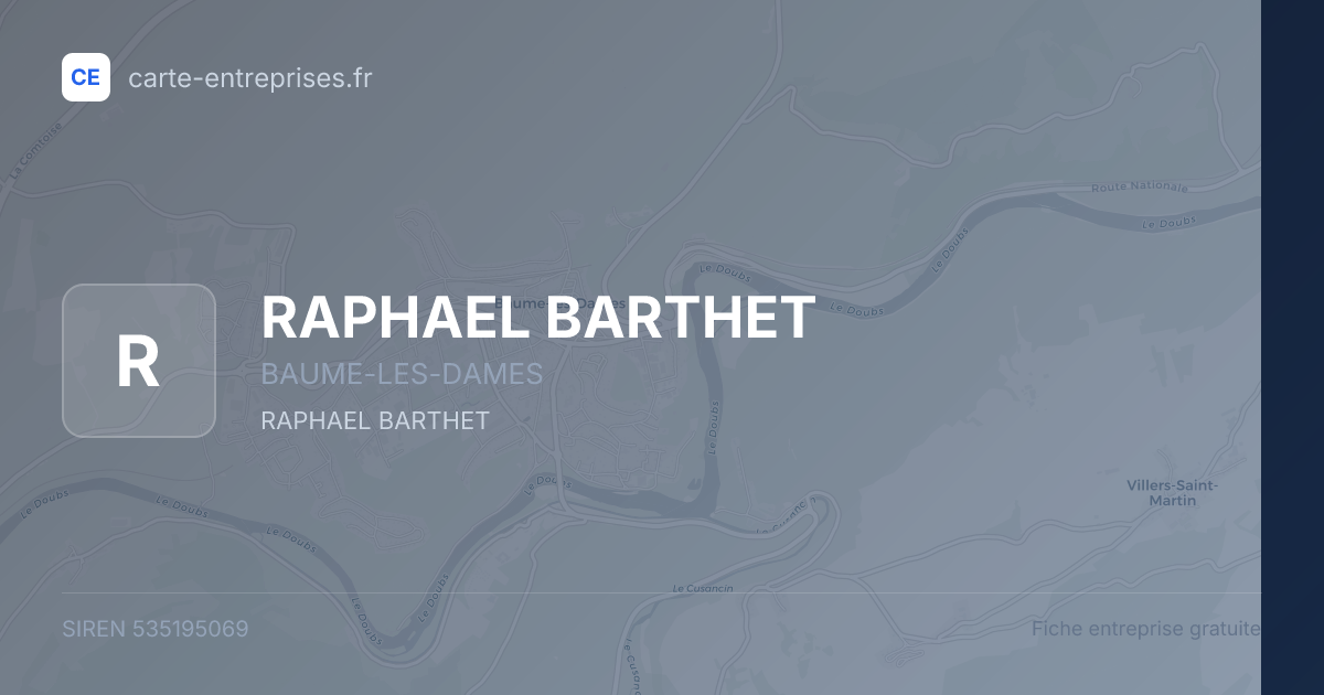 RAPHAEL BARTHET — 535195069 — fiche entreprise