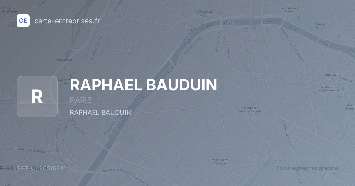 RAPHAEL BAUDUIN — 420516841 — fiche entreprise