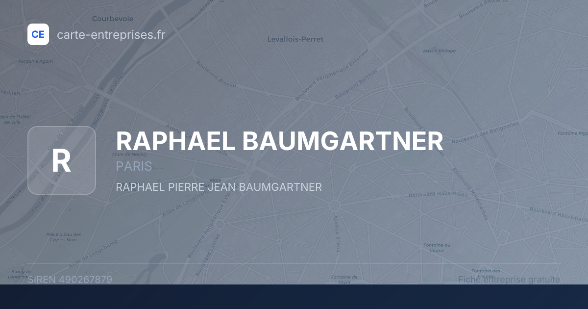 RAPHAEL BAUMGARTNER — 490267879 — fiche entreprise