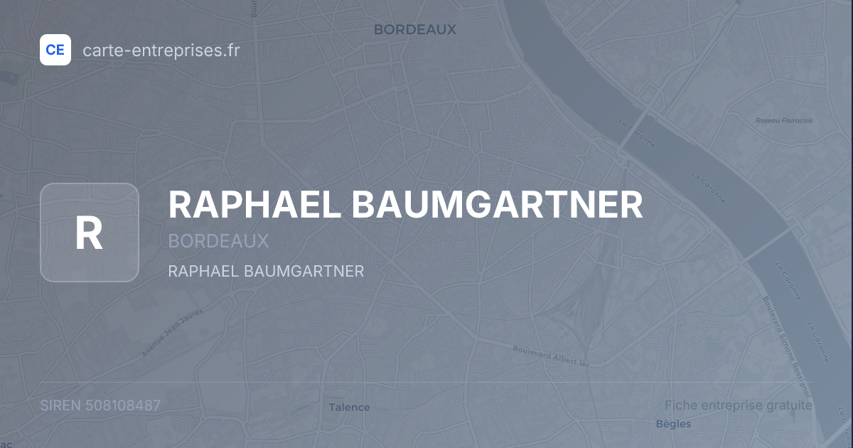 RAPHAEL BAUMGARTNER — 508108487 — fiche entreprise