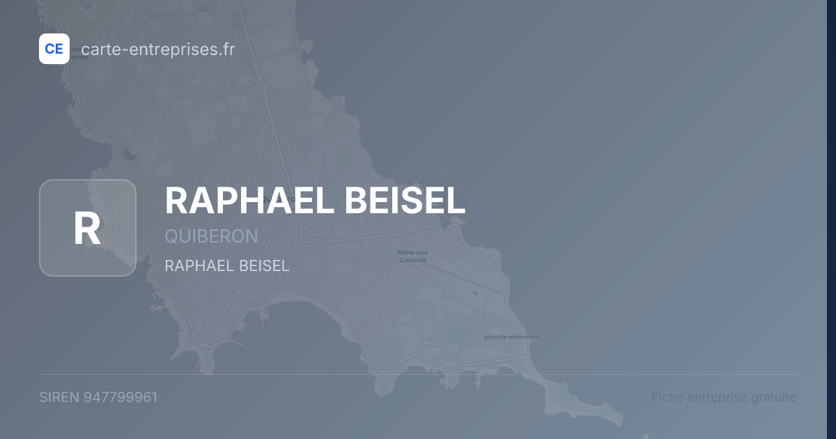 RAPHAEL BEISEL — 947799961 — fiche entreprise