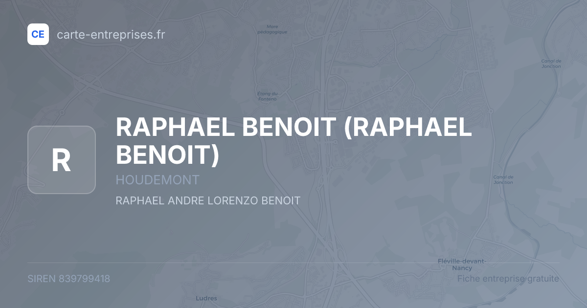 RAPHAEL BENOIT — 839799418 — fiche entreprise