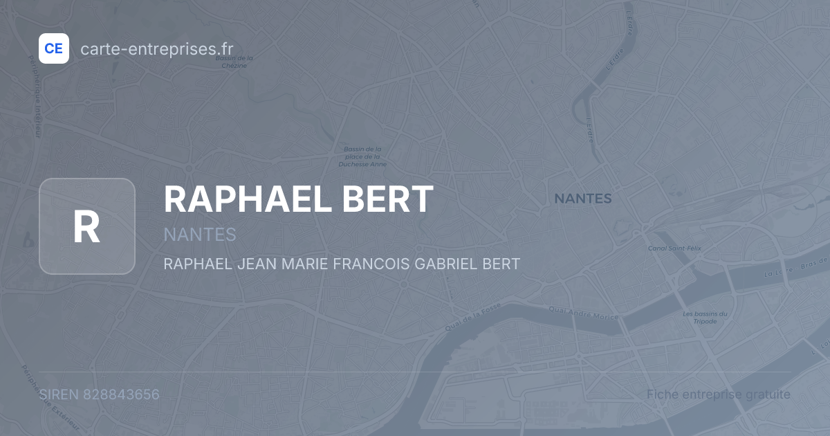 RAPHAEL BERT — 828843656 — fiche entreprise