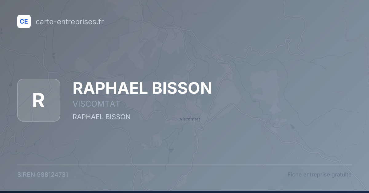 RAPHAEL BISSON — 988124731 — fiche entreprise