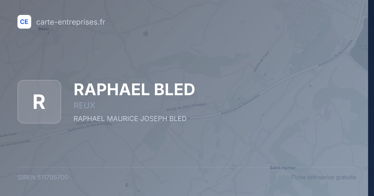 RAPHAEL BLED — 511795700 — fiche entreprise