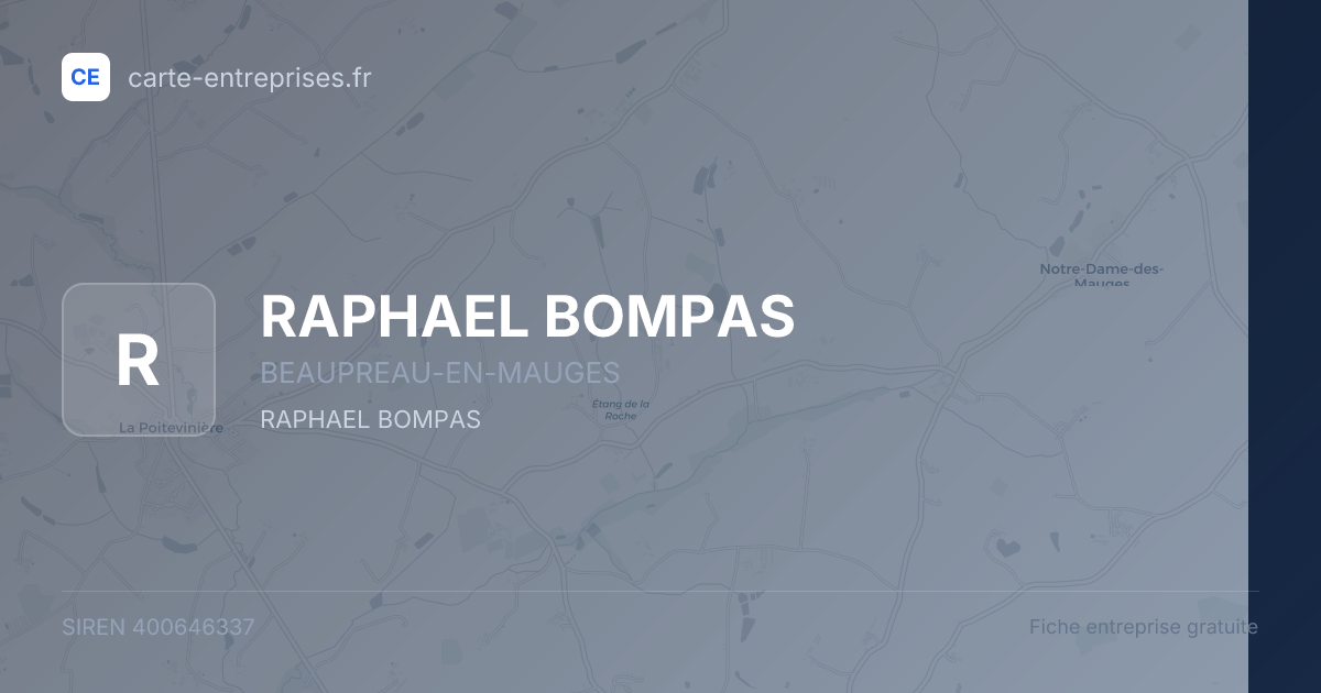 RAPHAEL BOMPAS — 400646337 — fiche entreprise