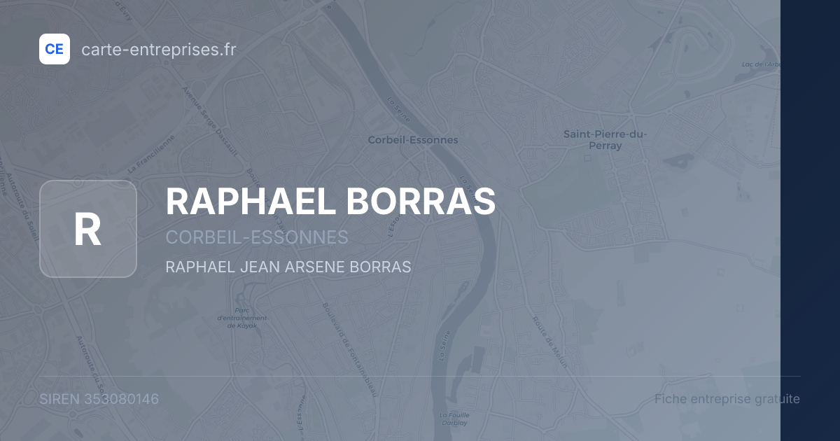 RAPHAEL BORRAS — 353080146 — fiche entreprise