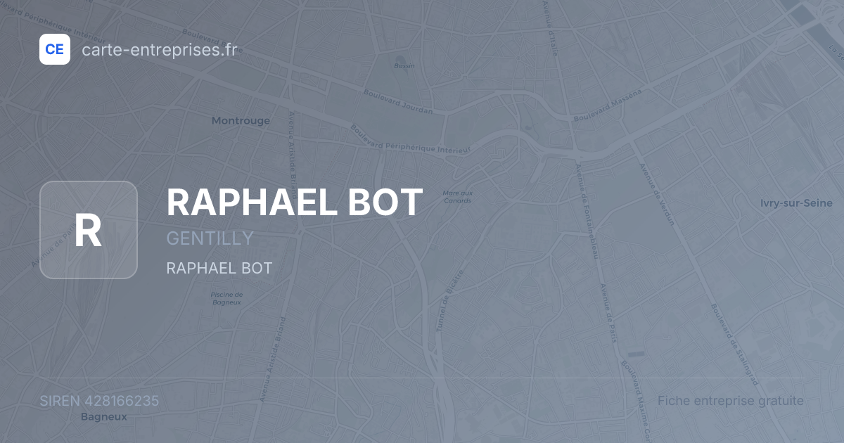 RAPHAEL BOT — 428166235 — fiche entreprise