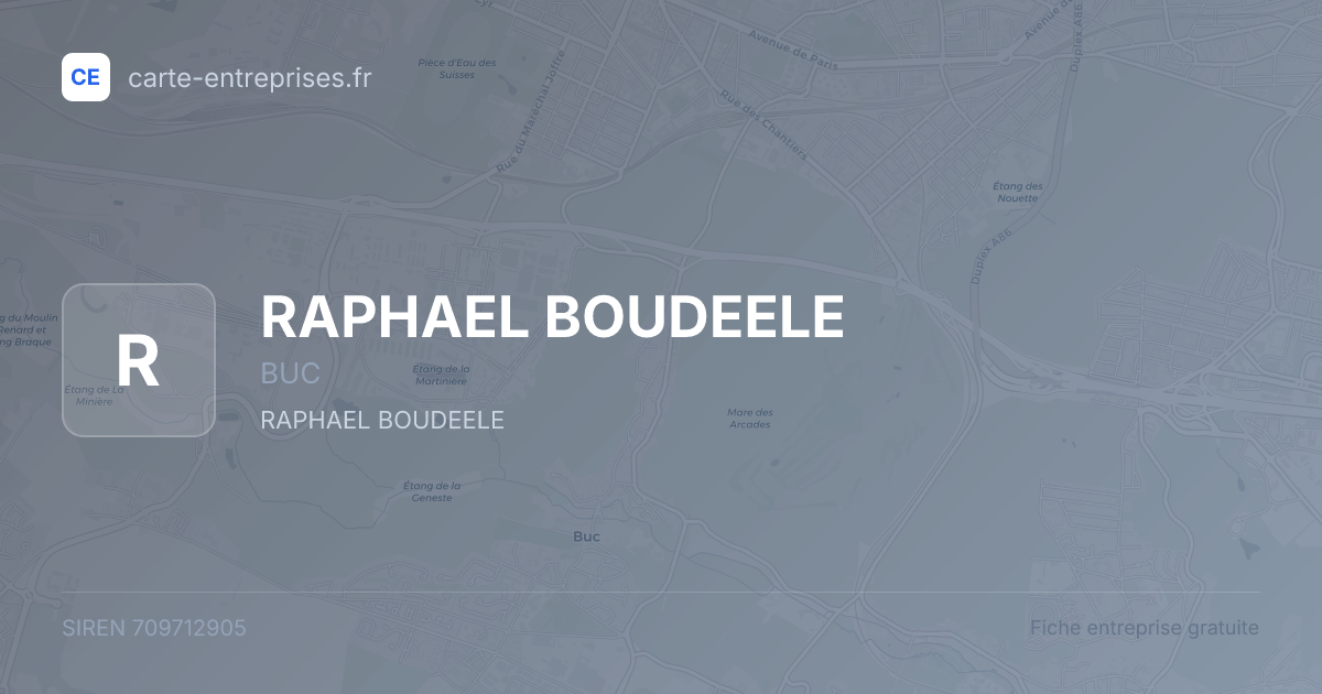RAPHAEL BOUDEELE — 709712905 — fiche entreprise
