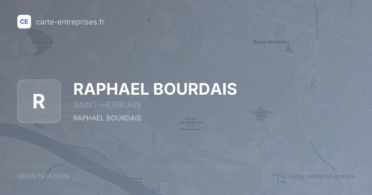 RAPHAEL BOURDAIS — 797479169 — fiche entreprise