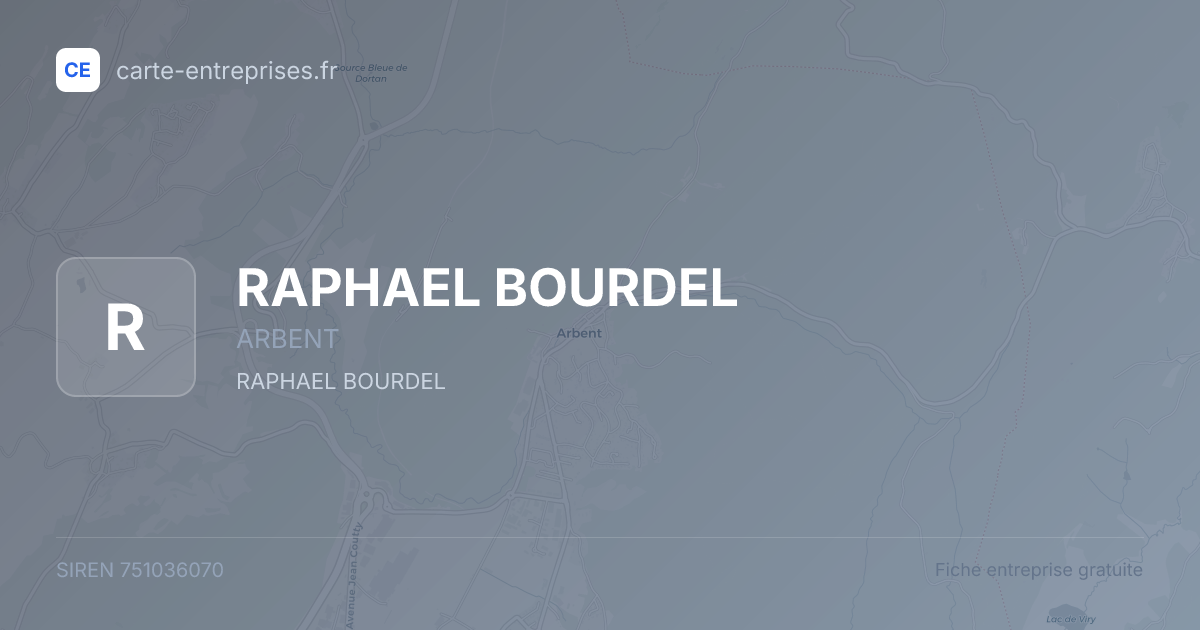 RAPHAEL BOURDEL — 751036070 — fiche entreprise