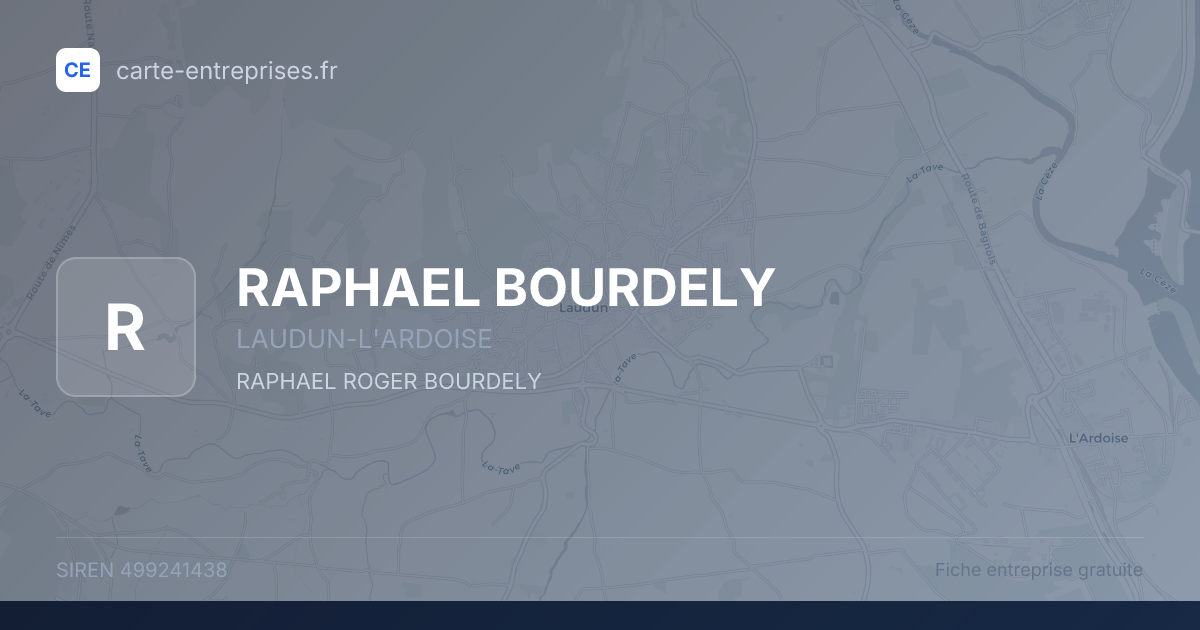 RAPHAEL BOURDELY — 499241438 — fiche entreprise