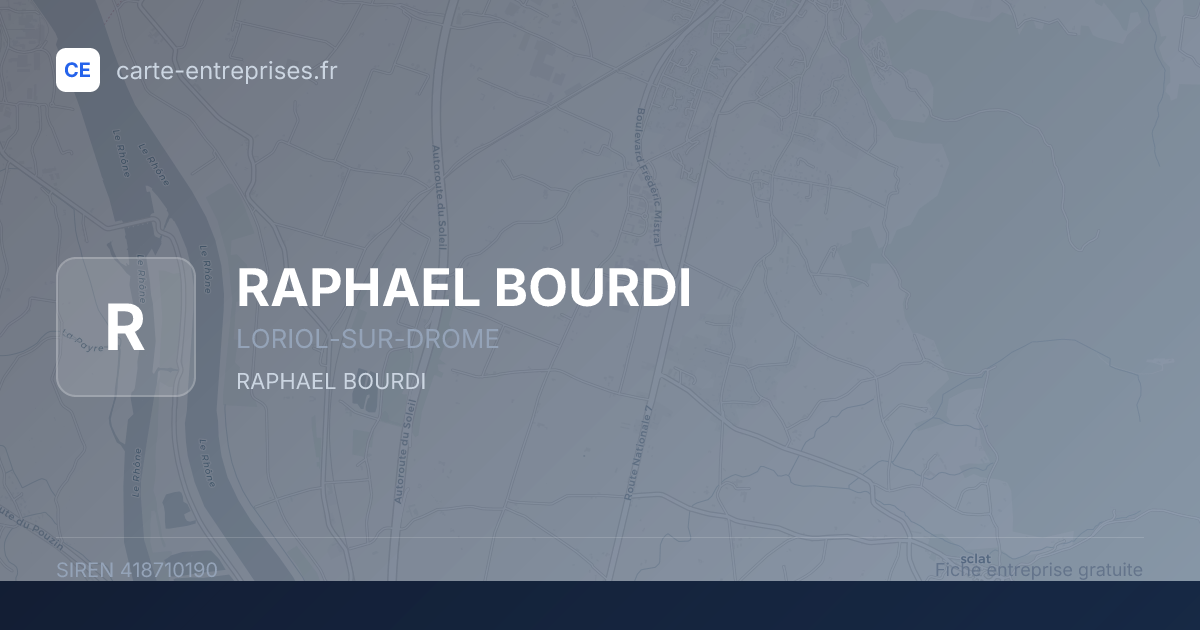 RAPHAEL BOURDI — 418710190 — fiche entreprise