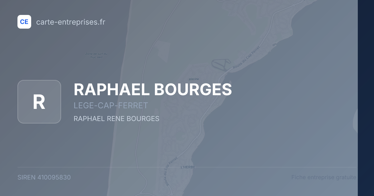 RAPHAEL BOURGES — 410095830 — fiche entreprise