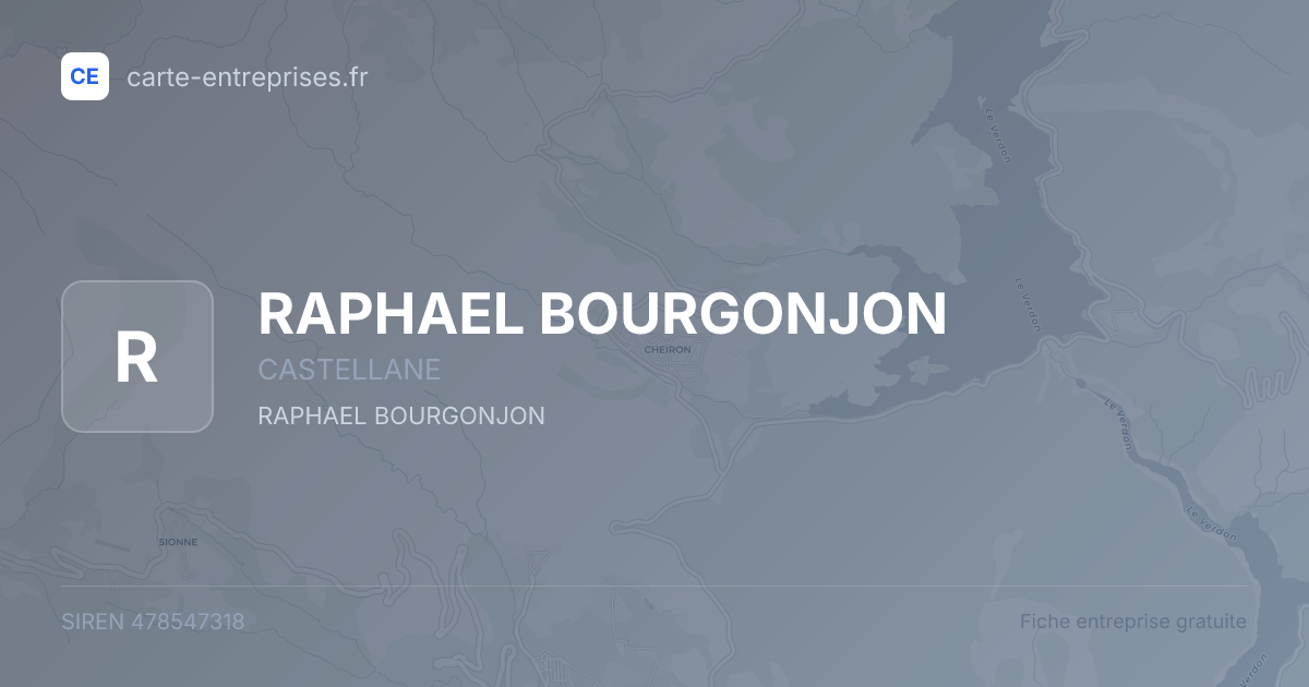 RAPHAEL BOURGONJON — 478547318 — fiche entreprise