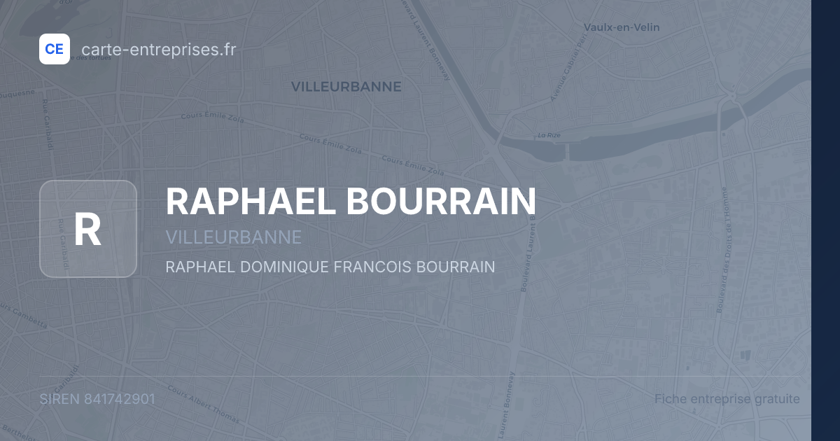 RAPHAEL BOURRAIN — 841742901 — fiche entreprise
