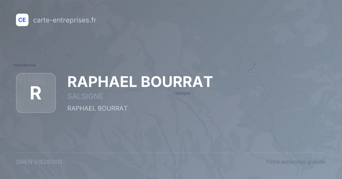 RAPHAEL BOURRAT — 518263611 — fiche entreprise