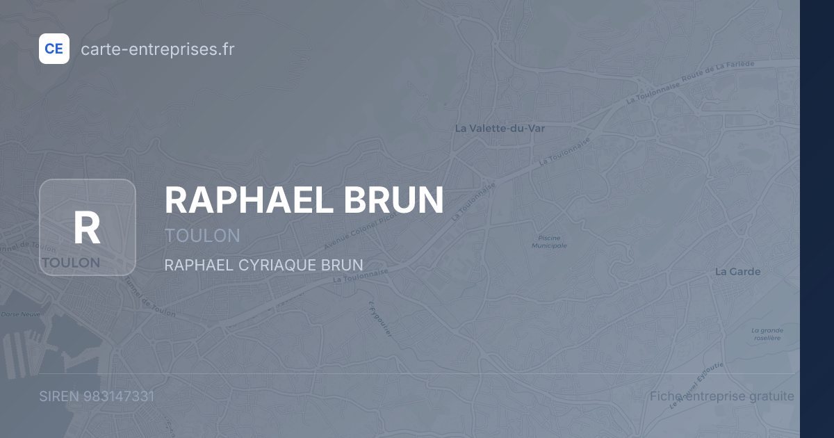 RAPHAEL BRUN — 983147331 — fiche entreprise