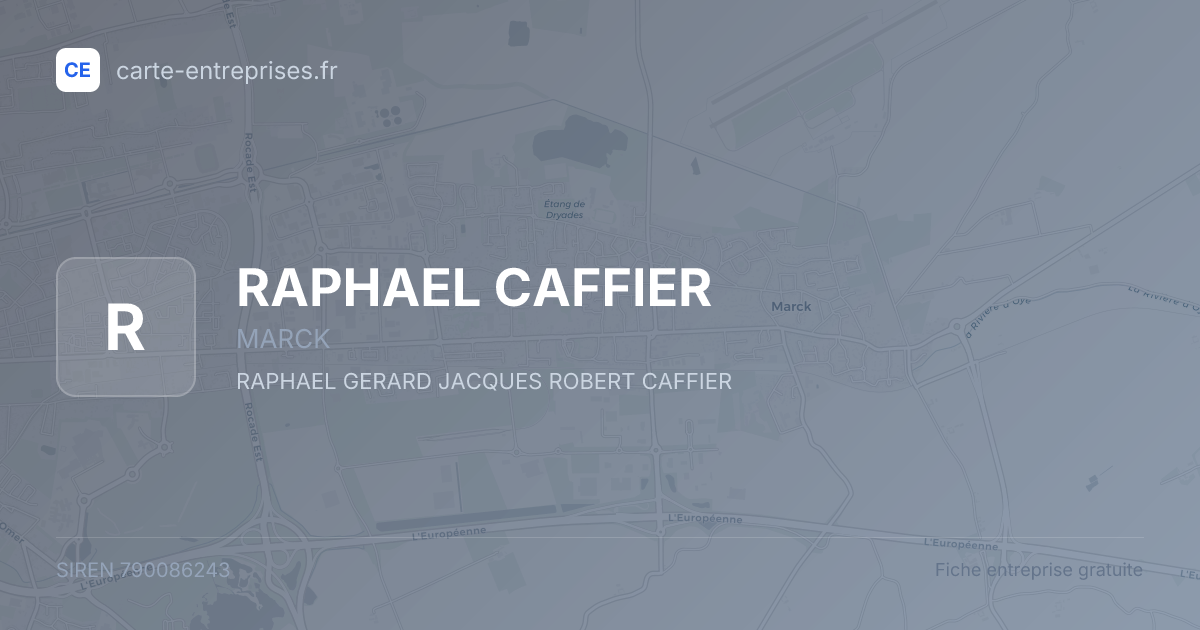 RAPHAEL CAFFIER — 790086243 — fiche entreprise
