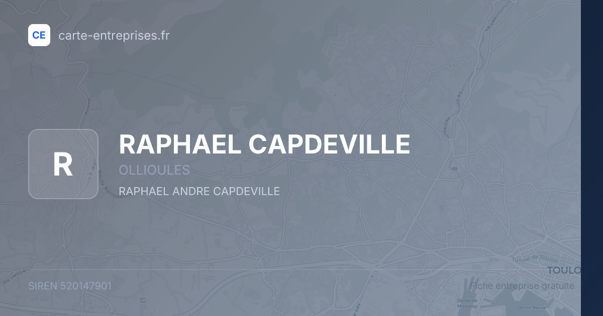 RAPHAEL CAPDEVILLE — 520147901 — fiche entreprise