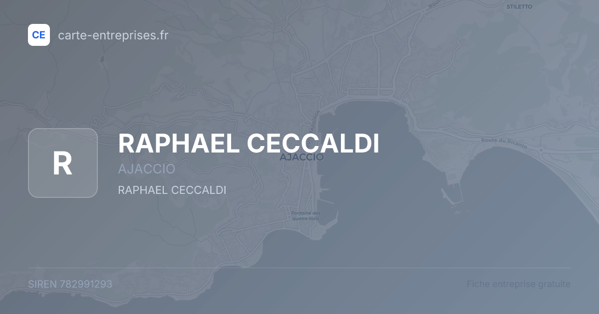 RAPHAEL CECCALDI — 782991293 — fiche entreprise