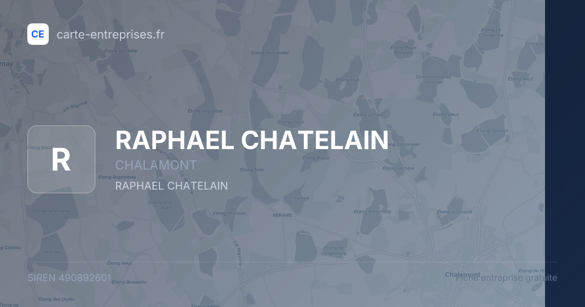 RAPHAEL CHATELAIN — 490892601 — fiche entreprise
