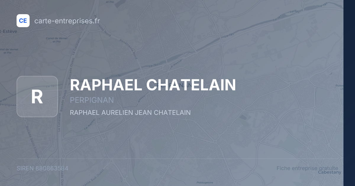 RAPHAEL CHATELAIN — 880863584 — fiche entreprise