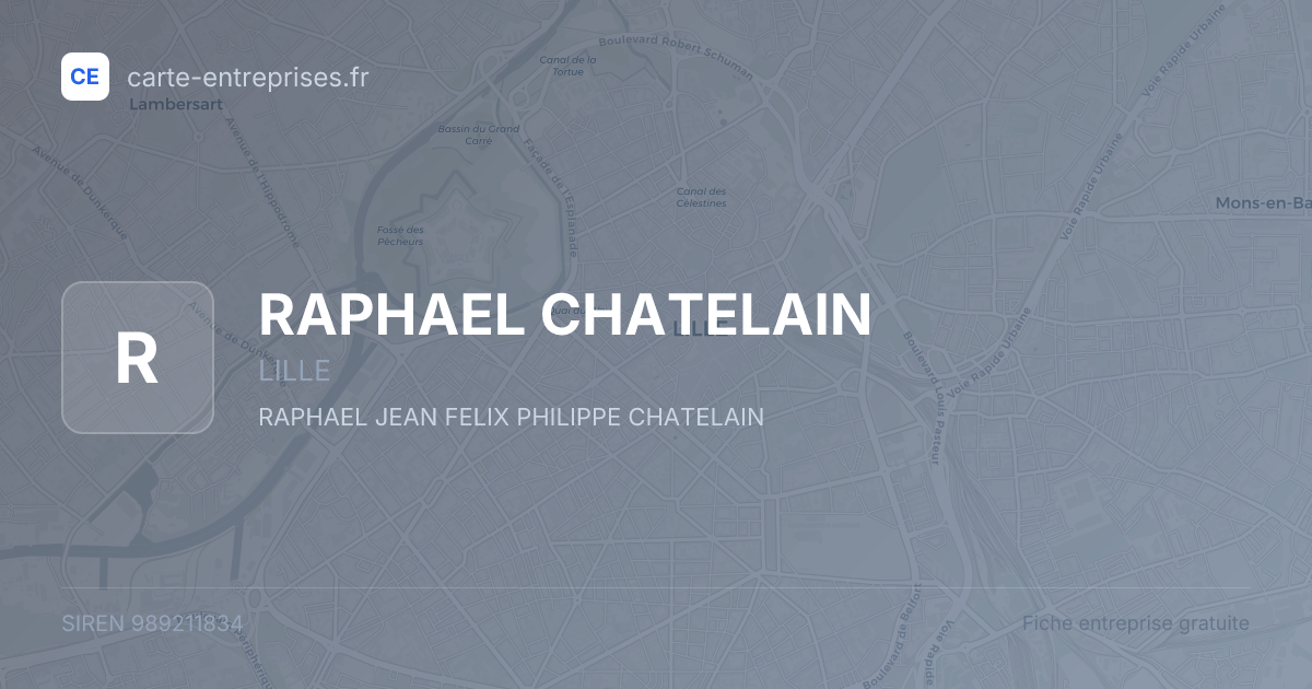 RAPHAEL CHATELAIN — 989211834 — fiche entreprise