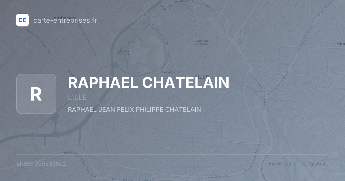 RAPHAEL CHATELAIN — 990535502 — fiche entreprise