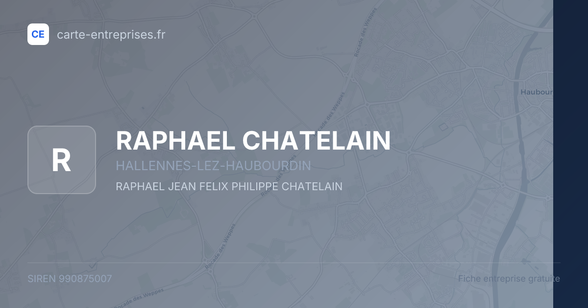 RAPHAEL CHATELAIN — 990875007 — fiche entreprise
