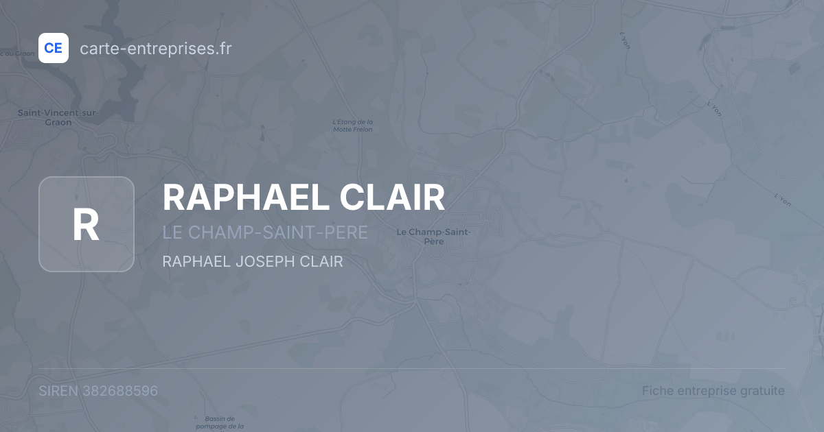 RAPHAEL CLAIR — 382688596 — fiche entreprise