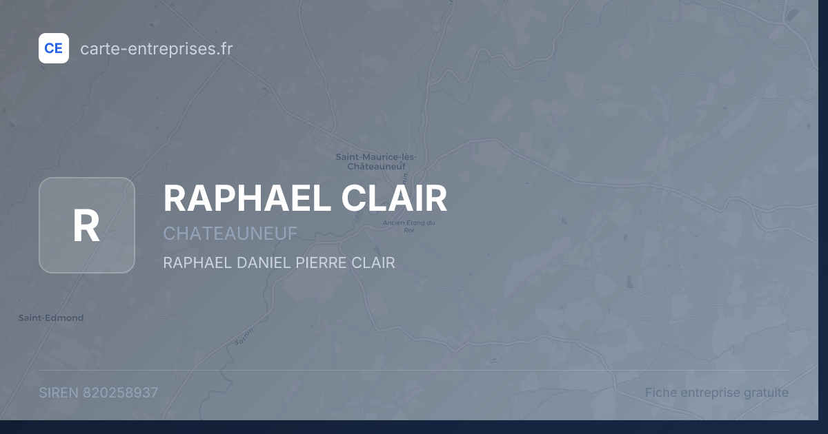 RAPHAEL CLAIR — 820258937 — fiche entreprise
